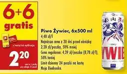 Biedronka Piwo Żywiec 6x500 ml oferta