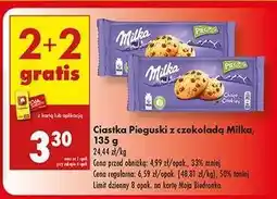 Biedronka Ciastka Pieguski z czekoladą Milka, 135 g oferta