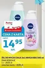 Auchan Żel do kąpieli i szampon 2w1 różowy Nivea Kids oferta
