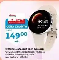 Auchan Smartwatch livia mini s swu601sl srebrny Manta oferta