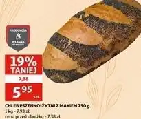 Auchan Chleb pszenno-żytni z makiem Auchan oferta
