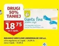 Auchan Rękawice winylowe Podniesiony Kciuk oferta