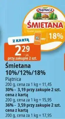 E.Leclerc Śmietana 10%/12%/18% Piątnica 200g oferta