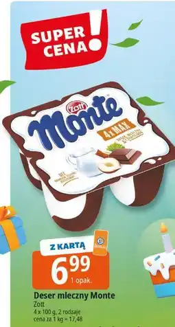 E.Leclerc Deser mleczny Monte Zott 4x100g oferta