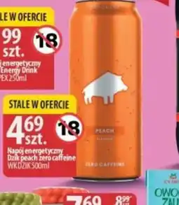 Delisso Delikatesy Napój energetyczny Dzik peach Zero caffeine oferta