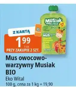 E.Leclerc Mus owocowo-warzywny Musiak BIO 100g Eko Wital oferta