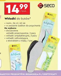Biedronka Wkładki do butów oferta