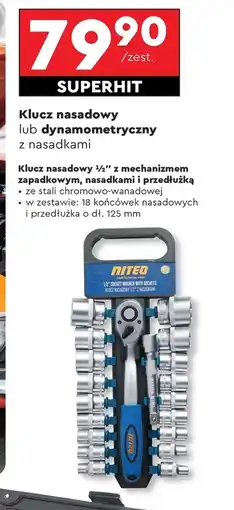 Biedronka Klucz nasadowy Niteo oferta