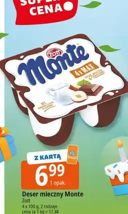 E.Leclerc Deser mleczno-czekoladowy z orzechami Zott Monte Max oferta