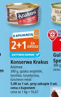 E.Leclerc Konserwa luncheon meat Krakus Animex oferta