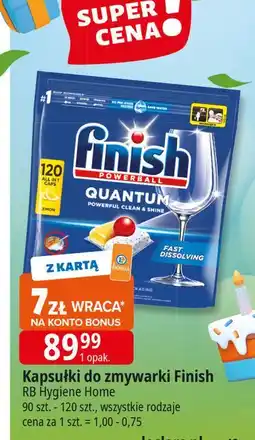 E.Leclerc Kapsułki do zmywarki lemon Finish Quantum oferta