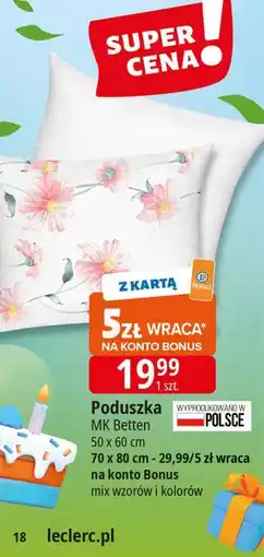 E.Leclerc Poduszka 70 x 80 cm Mk Betten oferta