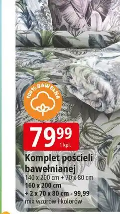 E.Leclerc Komplet pościeli bawełnianej 160 x 200 + 2 70 80 cm oferta