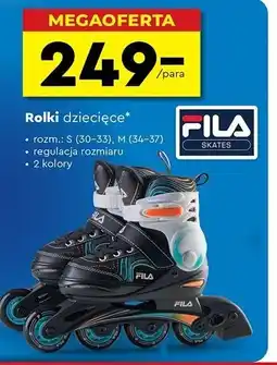 Biedronka Rolki dziecięce 34-37 Fila oferta