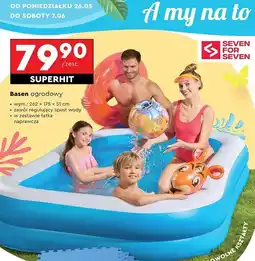 Biedronka Basen ogrodowy 262 x 175 51 cm Seven For 7 oferta