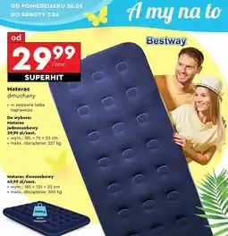 Biedronka Materac 185 x 135 22 cm Bestway oferta