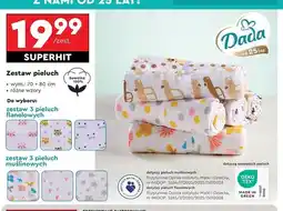 Biedronka Pieluchy muślinowe 70 x 80 cm Dada oferta