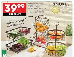 Biedronka Kosz metalowy na owoce dwupoziomowy prostokątny Smukee oferta