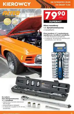 Biedronka Klucz dynamometryczny z nasadkami Niteo Tools oferta