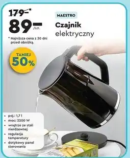 Biedronka Czajnik elektryczny 1.7 l Maestro oferta