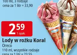 E.Leclerc Lody Koral jak dawniej w rożku oreco oferta
