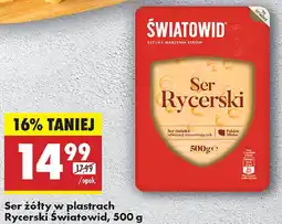 Biedronka Ser żółty w plastrach Rycerski Swiatowid oferta