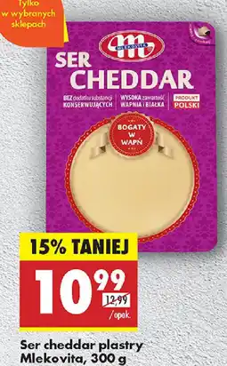 Biedronka Ser cheddar plastry Mlekovita oferta