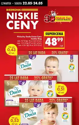 Biedronka Pieluchy Dada Extra Care Jumbo Bag oferta