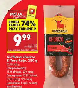 Biedronka Kiełbasa Chorizo El Toro Rojo oferta
