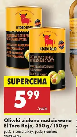 Biedronka Oliwki zielone nadziewane El Toro Rojo oferta
