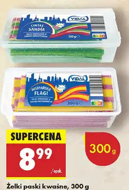 Biedronka Zelki paski kwaśne oferta