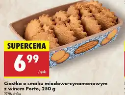 Biedronka Ciastka o smaku miodowo-cynamonowym z winem Porto oferta