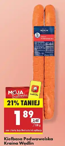 Biedronka Kiełbasa Podwawelska Kraina Wędlin oferta