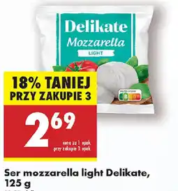 Biedronka Ser mozzarella light Delikate oferta