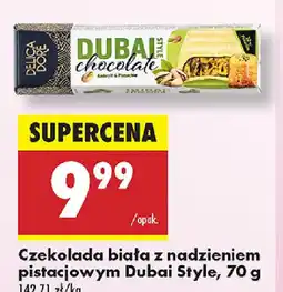 Biedronka Czekolada biała z nadzieniem pistacjowym Dubai Style oferta