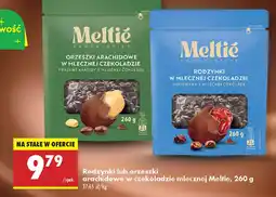 Biedronka Rodzynki lub orzeszki arachidowe w czekoladzie mlecznej Meltie oferta