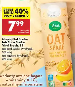 Biedronka Napój Oat Shake lub Coco Shake Vital Fresh oferta