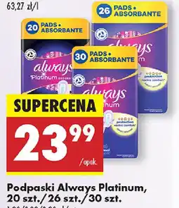 Biedronka Podpaski Always Platinum oferta