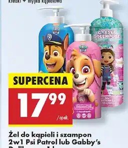 Biedronka Zel do kąpieli i szampon 2w1 Psi Patrol lub Gabby's Dollhouse oferta