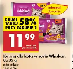 Biedronka Karma dla kota w sosie Whiskas oferta