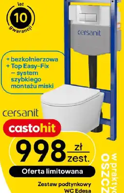 Castorama Zestaw podtynkowy WC Edesa Cersanit oferta