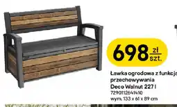 Castorama Lawka ogrodowa z funkcją przechowywania Deco Walnut 227 l oferta