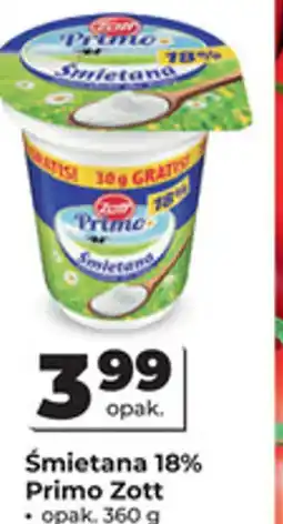 Odido Smietana 18% Primo Zott oferta