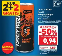 Kaufland Napój energetyzujący Crazy Wolf oferta