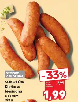 Kaufland Kiełbasa biesiadna z serem Sokołów oferta