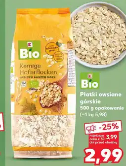 Kaufland Płatki owsiane górskie Bio oferta
