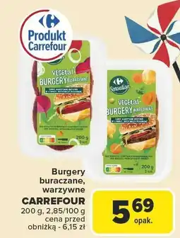 Carrefour Market Burgery buraczane, warzywne Carrefour 200g oferta