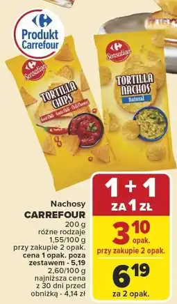 Carrefour Market Nachosy Carrefour różne rodzaje 200g oferta