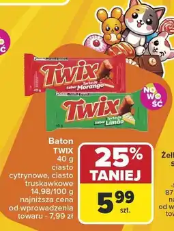 Carrefour Market Baton Twix ciasto cytrynowe, ciasto truskawkowe 40g oferta