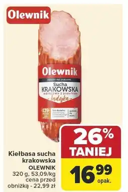 Carrefour Market Kiełbasa sucha krakowska OLEWNIK 320g oferta